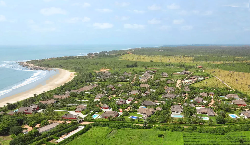 Magnifique résidence située au bord de l'océan dans le sud du Sénégal, maison villa de standing et haut de gamme en bordure de mer